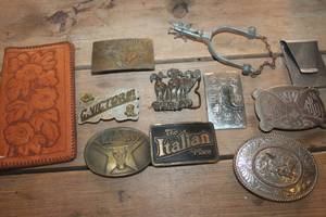 lot 2403 image: Vintage Belt Buckles and More