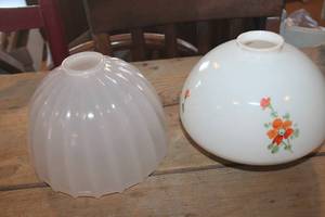 lot 2478 image: Vintage Glass Light Shades