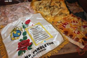 lot 2492 image: Vintage Satin Pillow Case Covers & More