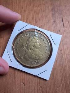 lot 1011 image: Replica 1804 Draped Bust Silver Dollar Coin