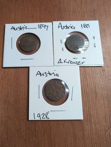 lot 1104 image: Austria Coins 1897 1881 1926 Lot 3 Pieces