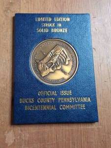 lot 1200 image: Bucks County Bicentennial Commemorative Medal&nbsp