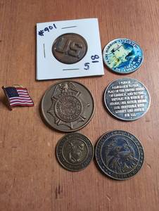 lot 1202 image: US Military Commemorative Medals &amp Coins - 6 ct