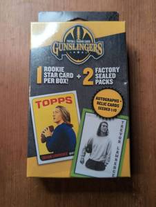 lot 3007 image: Gunslingers Football Trading Cards Box 1 Rookie Star Card 2 Factory Sealed Packs