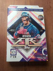 lot 3008 image: Topps 2020 Fire Baseball Trading Cards Blaster Box- Sealed
