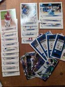 lot 6007 image: Kansas City Royals Baseball Cards Lot Trading Cards Season Tickets -25 ct