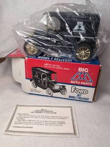 lot 7007 image: Big A Auto Parts Ford 1917 Model T Delivery Limited Edition Collector Series Bank 125 Scale