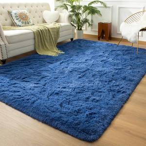 lot 754 image: Andecor Soft Fluffy Bedroom Rug Shaggy Plush, 6x9
