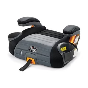 lot 756 image: $65 Chicco GoFit ClearTex Plus Backless Booster Car Seat - Obsidian