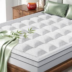 lot 762 image: $87 King Size Bamboo Viscose Pillow-Top Mattress Pad with Memory Foam