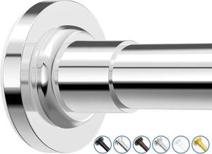 lot 763 image: SUNALLY Adjustable Shower Curtain Rod 32-75 in Chrome