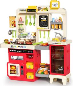 lot 777 image: $60 Pupu Pig Kids Kitchen Playset with Stove, Grill, Sink, Lights