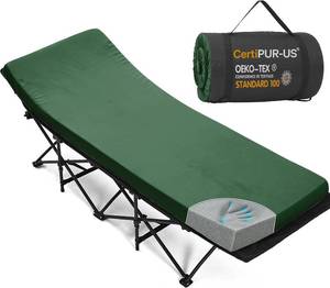 lot 788 image: $60 Camping Cot Pad 2-Inch Memory Foam for Folding Cots, Roll-Up