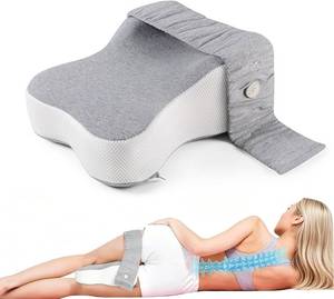 lot 797 image: Memory Foam Side Pillow with Adjustable Strap   Sciatica Support