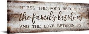 lot 818 image: iKNOW FOTO Blessed Inspirational Canvas Wall Art 12x36