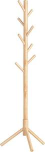 lot 823 image: VASAGLE Solid Wood Coat Rack, Free-Standing Tree-Shape, 8 Hooks