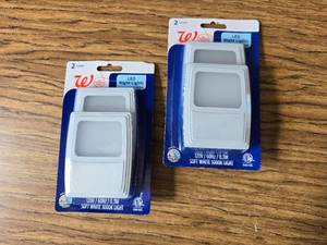 lot 837 image: 2-2packs Walgreens LED Night Lights Soft White 3000K Plug-ins