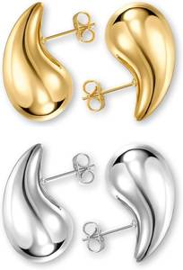 lot 846 image: Teardrop Earrings Dupes for Women - Gold Chunky Dangle Water Drop