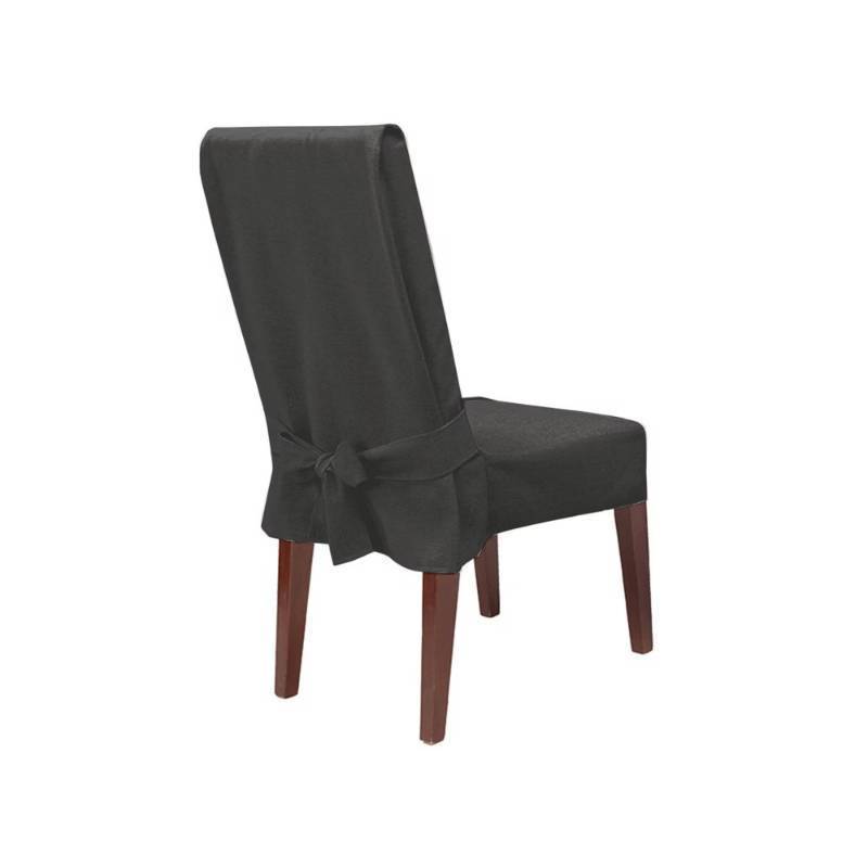 lot 65070 image: Sure Fit Farmhouse Basketweave Box Cushion Dining Chair Slipcover, Size 40.0 H x 18.0 W x 21.0 D in  Wayfair 047293492020