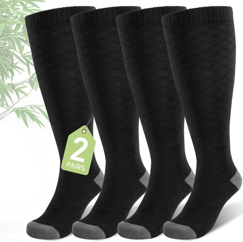 lot 67281 image: SONORAN Wide Calf Compression Socks Women Men Plus Size (23 Pair) 15-20mmhg Graduated Bamboo Viscose Sock for Pregnancy