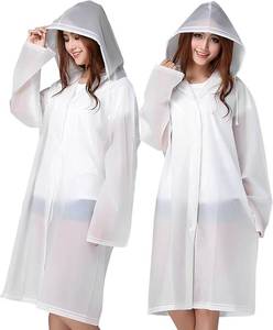 lot 35588 image: NEW Portable Rain Poncho - Reusable EVA Waterproof Hooded Raincoat New