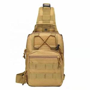 lot 66717 image: NEW Tactical Chest Bag Single Shoulder Pack Molle Tactical Sling Bag Cross Body TAN