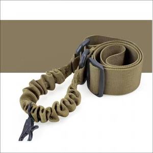 lot 72628 image: NEW Single Point Gun Sling Tactical Cross-Band Gun Strap Lanyard TAN