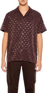 lot 85592 image: NEW Forever 21 Mens Jacquard Baroque Shirt - Cuban Collar Button Down MED
