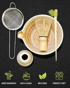 lot 96713 image: Matcha Whisk Set with Ceramic Matcha Bowl and Bamboo Whisk Kit