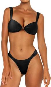 lot 2000 image: Saodimallsu Womens Cheeky Push Up Bikini Sets 2 Piece Swimsuits High Cut Wide SIZE LG