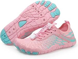 lot 2008 image: AoSiFu Kids Water Shoes - Pink Quick-Dry Aqua Socks Swim Hiking Size 6.5