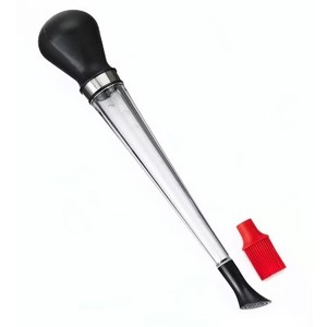 lot 65788 image: Cuisipro 2-in-1 Baster With Silicone Brush Head and Shower Attachment, Black