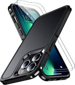 lot 65799 image: SPIDERCASE Designed for iPhone 13 Pro Case, 10 FT Military Grade Drop Protection with 2 pcs Tempered Glass Screen Protector Cover for iPhone 13 Pro 6.1 inch (Black)