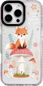lot 65804 image: for iPhone 14 Pro Max Case, Cute Fox Woodland Pattern with Mushrooms, Military-Grade Drop Protection, Cute Soft Slim TPU Protective Cover with Camera Protection for Women & Girls