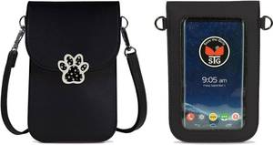 lot 65831 image: Save the Girls RFID Cell Phone Purse Crossbody Bag for Women, Touch Screen  RFID Touch-Screen Crossbody Phone Purse Holds Phone, Cards & Cash. Adjustable Zippered Pockets. Hands-Free Bag for Women.