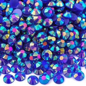 lot 65839 image: 5000pcs 2mm AB Resin Flatback Rhinestone for Crafting,Flatback Round Jelly Rhinestones Bedazzling Non Hotfix Crystal Gems for Nails Face Makeup Tumblers Mugs DIY Crafts.(Sapphire AB)