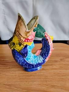 lot 1505 image: Colorful Fish Ceramic Figurine