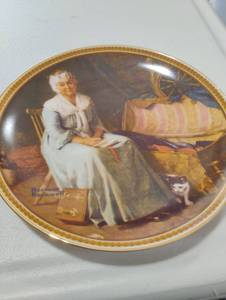lot 1576 image: Knowles Norman Rockwell Reminiscing in the Quiet Plate 19249F