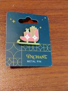 lot 1605 image: Enchant Christmas Metal Pin Sleigh with Gifts