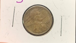 lot 8 image: 1921-S Lincoln Cent Penny Coin RC50