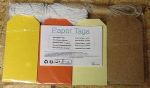 lot 109 image: Paper Tags Multicolor Assorted Pack with String DP60