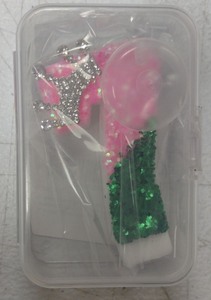lot 113 image: Birthday Number Candles Pink and Green Crown Cake Decorations Number 7