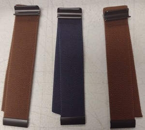 lot 115 image: Elastic Belts with Metal Buckle Closures, 3-Pack