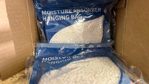 lot 154 image: Moisture Absorber Packets, Hanging Closet Moisture Absorbent Bag��Moisture Absorbent Bag(5 packs), Moisture Absorbent Bag for Closet, Bedroom and Kitchen, 9.8OZ