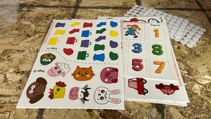 lot 160 image: Reusable Activity Book Pieces with Velcro Dots (Book Missing)