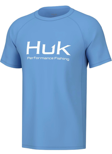 lot 161 image: HUK Mens Pursuit Short Sleeve Shirt, Performance Shirt  Sun Protection size YXL