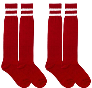 lot 205 image: Medsuo 2 Pairs Kids Football Socks Aged 7-12 Knee High Breathable Soccer Socks Long Football Sport Socks for Kid Boy Girl DP60