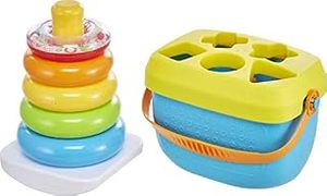 lot 18138 image: Fisher-Price Infant Gift Set with Blocks and Ring Stacker