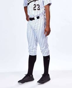 lot 18232 image: Pinstriped Baseball Pants White w Black Pinstripes Adult Large