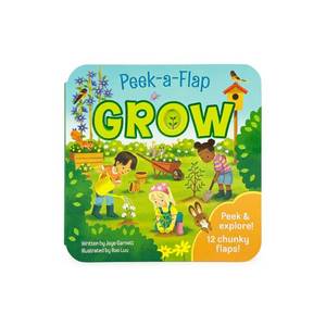 lot 18252 image: Grow Peek-A-Flap Board Book by Jaye Garnett